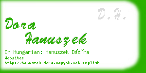 dora hanuszek business card